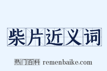 柴片近义词是什么意思的图片